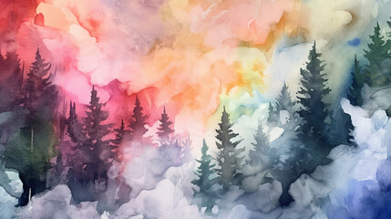 Fototapeta premium nature watercolor background