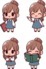 school girl cute kawaii