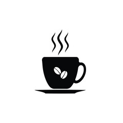  A cup of hot coffee icon for cafe app and web