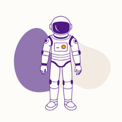 Stunning 3D Vector Illustration of an Awesome Astronaut Humanoid Robot