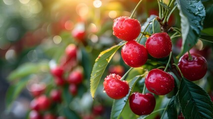 Obraz premium Ripe Berries Hanging From Tree