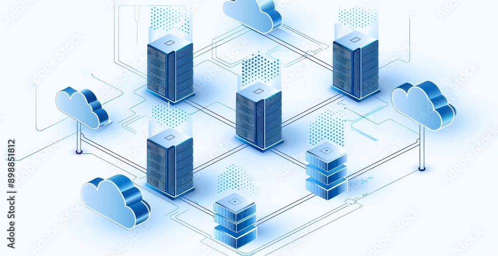 Poster cloud storage technology and online data storage, cloud computing
