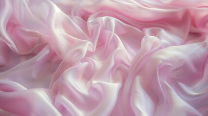 Obraz premium A pink fabric with a soft texture. The fabric is very smooth and has a delicate appearance. The color of the fabric is a light pink, which gives it a feminine and elegant look