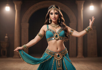  A traditional Egyptian belly dance performance. 