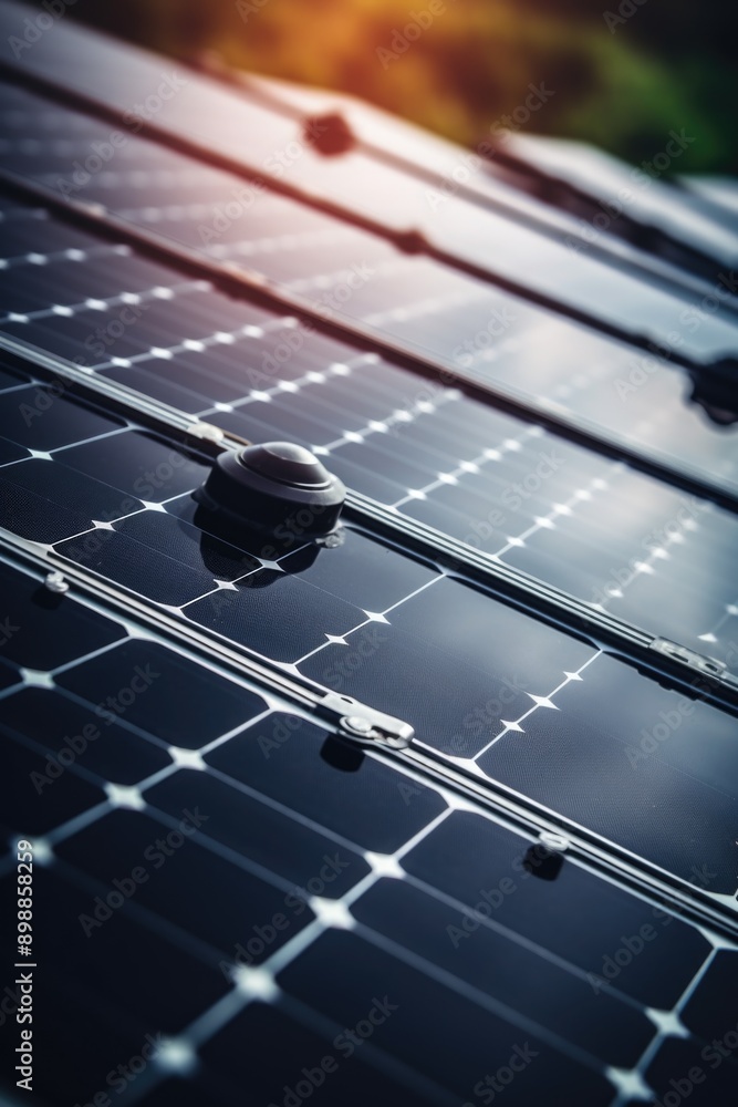 Poster a close up of a solar panel with a black object on it