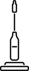 Simple line icon of a cordless stick vacuum cleaner standing upright © anatolir