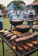  A traditional South African braai (BBQ) event. 