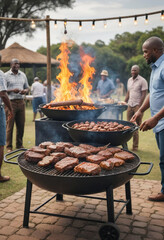  A traditional South African braai (BBQ) event. 