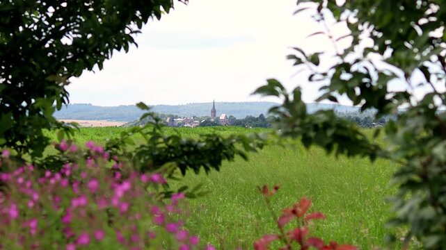 the german city of frankenberg from far 4k 25fps video