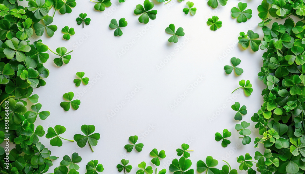 Poster the clovers are arranged in a circle on a white background, creating a visually appealing pattern