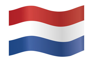  Flag of Netherlands background waving flag gradient texture vector illustration clipart for decoration ceremony. Shiny silk 3D Dutch flag 300dpi.