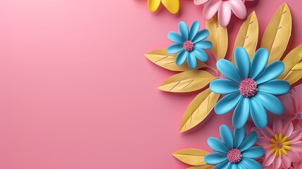 Elegant pastel pink floral background for festive greeting cards and event celebrations