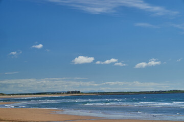 ocean bay ireland sand beach blue sky