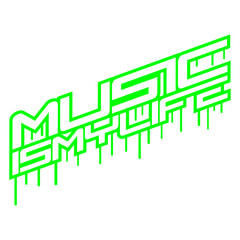 Music Is My Life Graffiti Drops Spray Drip Techno Club DJ Party Letters Saying Quote Text Bass Sound Love Icon Symbol Cool Hard Style Trance Electro Raver Dance Disco Festival Live Concert Logo Design