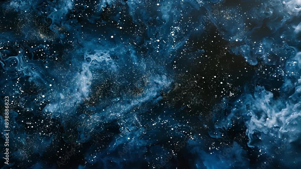 Poster a captivating abstract design showcasing a dark and moody night sky with deep blue and black tones s