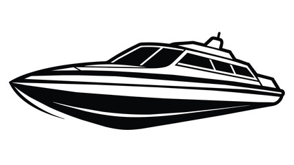 Adobe Illustrator ArtworkSleek Jet Boat Vector Illustration Perfect for Marine and Speed Themes