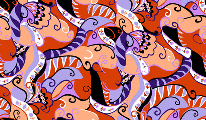 seamless pattern with cats