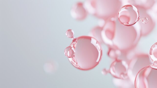 Hyaluronic acid molecule surrounded by NAG and amino acids, skincare innovation, scientific composition