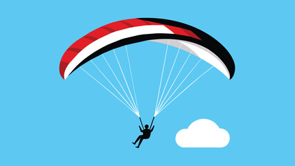 Adobe Illustrator ArtworkDynamic Paraglider Vector Illustration Soaring Through the Skies