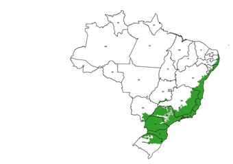 Mata Atlântica biome map in Brazil