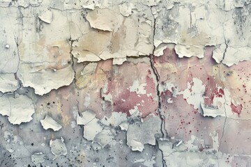 Obraz premium A worn-out wall with flaking paint