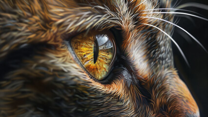 Macro Shot of a Cat’s Eye