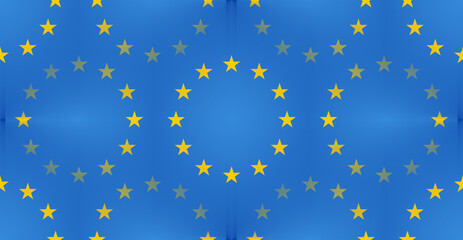 creative abstract seamless flag of Europe background, European Union as EU, yellow stars in circle