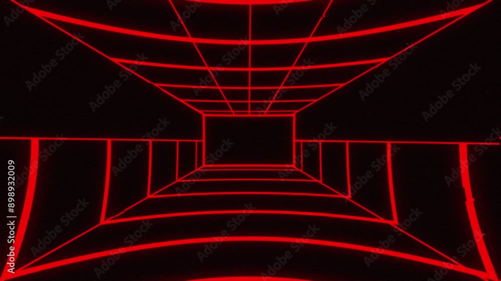 Poster tunnel loop with glowing lines