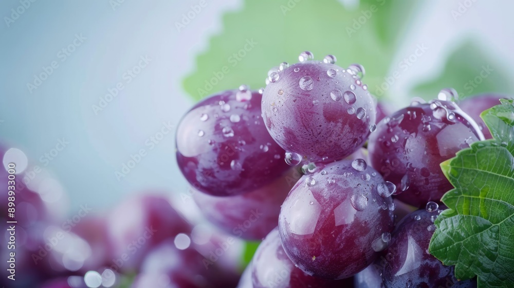 Poster appetizing grapes. background with selective focus and copy space