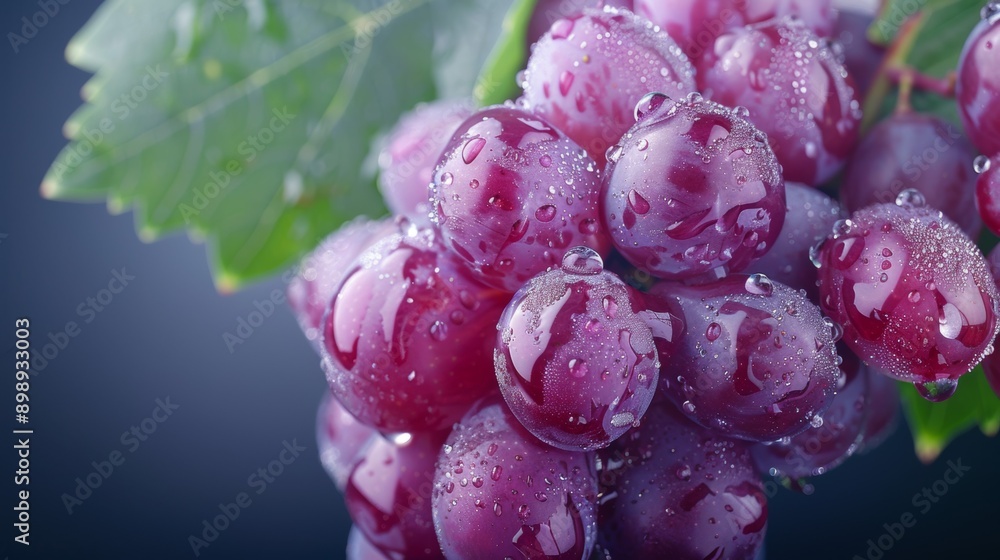 Poster appetizing grapes. background with selective focus and copy space