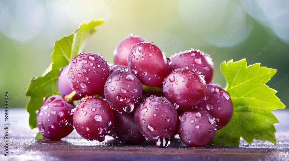 Aufkleber appetizing grapes. background with selective focus and copy space