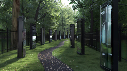 Curved Path with LED Advertisements