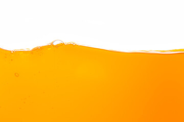 Orange juice isolated white background,orange juice texture on white background,Close up bright...