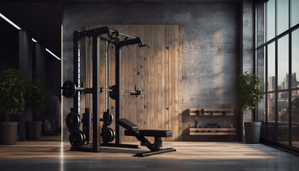 Contemporary home gym minimalist decor 