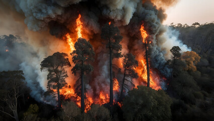 fire in the forest