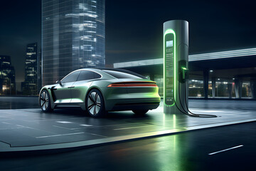 Futuristic Concept of an Electric Vehicle Charging Station - A Leap Towards Sustainable Transports