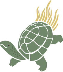 亀のシンプルなベクターイラスト