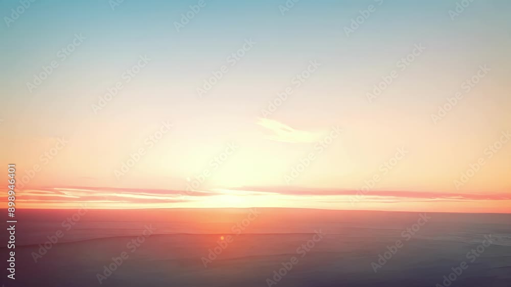 Poster a tranquil and serene image showcasing a gradient of muted sunset colors in a faded grainy style.