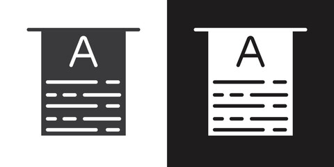 oculist icon Flat set in black and white color outline vector