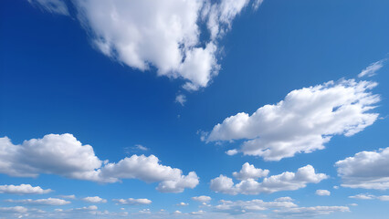 Cloudscape background pattern with cirrocumulus clouds against blue sky