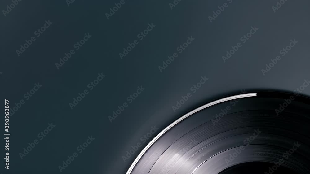 Poster a minimalist design consisting of a single vinyl record on a grayscale background accompanied by a s