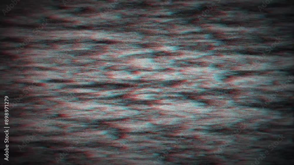 Poster blurry glitch noise texture with red and cyan chromatic distortion. digital static effect perfect fo