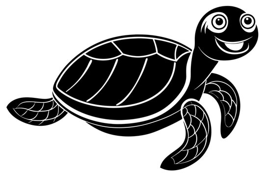 recommend clip art: Funny Sea Turtle Vector Illustration, Cartoons, Clipart, and Line Art Design, Funny sea turtle vector, cartoon, clipart, and line art design on white background.