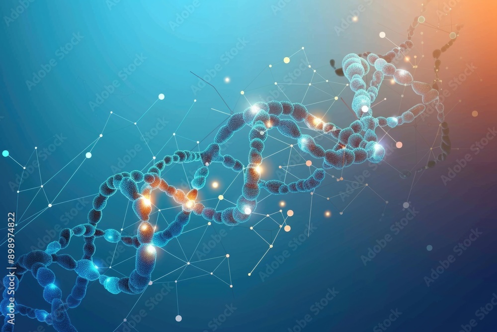Aufkleber illustration of the molecular structure of dna with its double helix design
