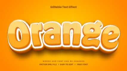 Orange text style - 3d text effect style.
