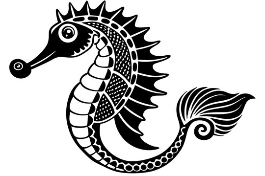 recommend clip art: Funny Seahorse Vector Illustration on White Background Cartoons, Clipart, Line Art Design, Funny seahorse vector art on white background, ideal for cartoons, clipart, and line art designs