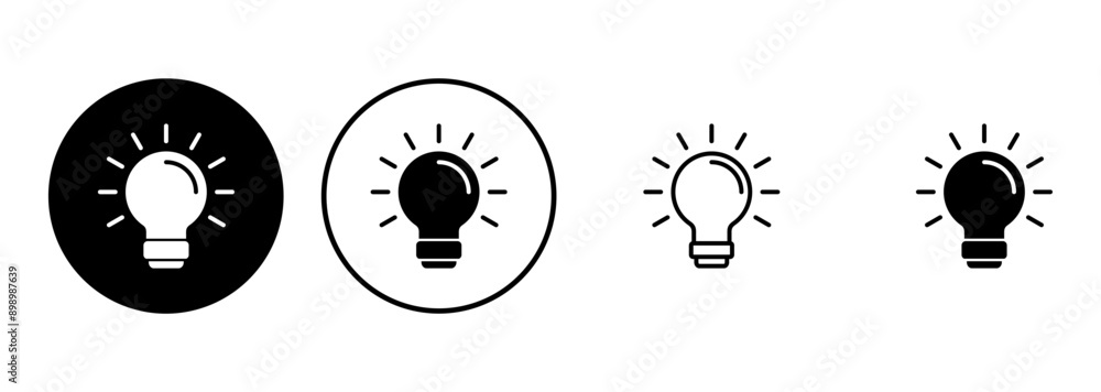 Canvas Prints Lamp icon set. Light bulb icon vector. idea symbol.