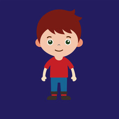 Obraz premium child in red vector art