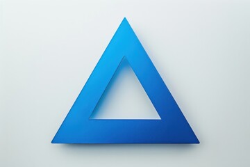 Serene silhouette of a blue acute triangle under the moonlight