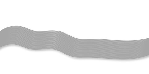 White background grey wave lines. Flowing waves Abstract digital equalizer sound wave Flow Line Vector illustration for tech futuristic innovation concept.  White background Graphic design. 